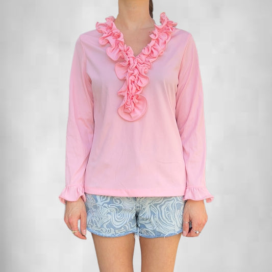 Vintage Detailed Neckline Blouse