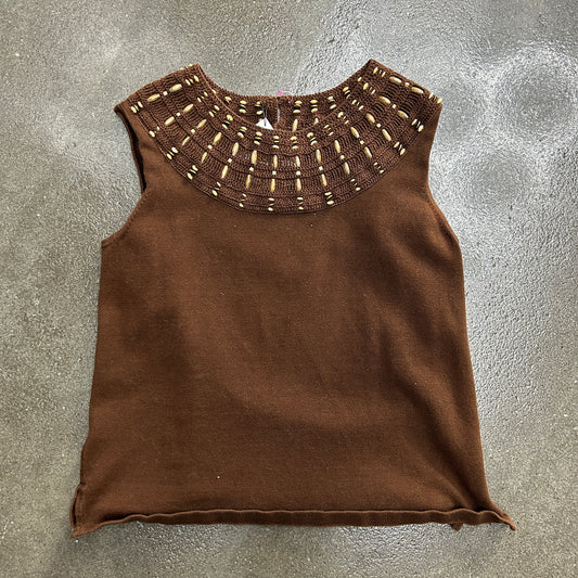 Vintage Jones New York Beaded Crochet Tank