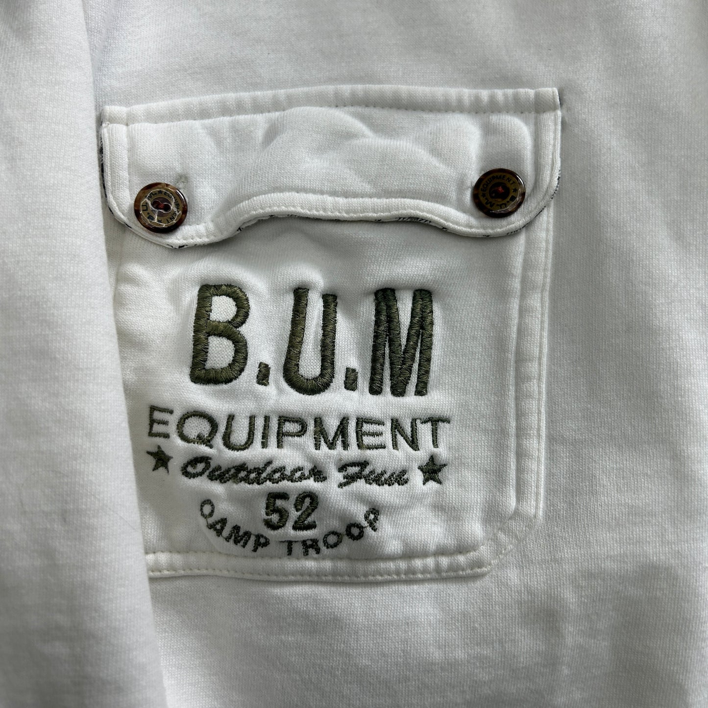 Vintage BUM Equipment Button Down Hoodie