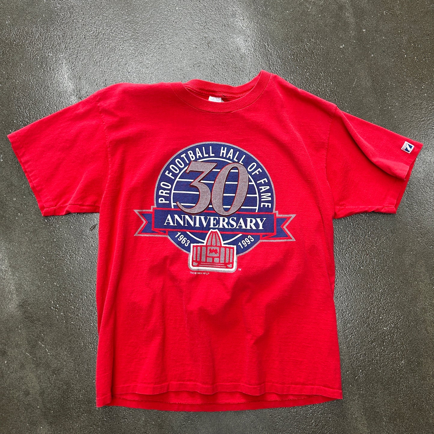 Vintage 1993 Logo 7 Single Stitch NFL Pro Football Hall Of Fame 30th Anniversary Tee