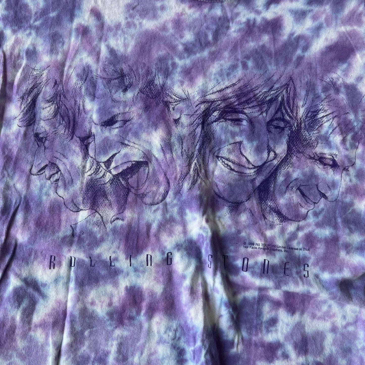 Vintage Rolling Stones Purple Tie Dye No Security Tour Tee