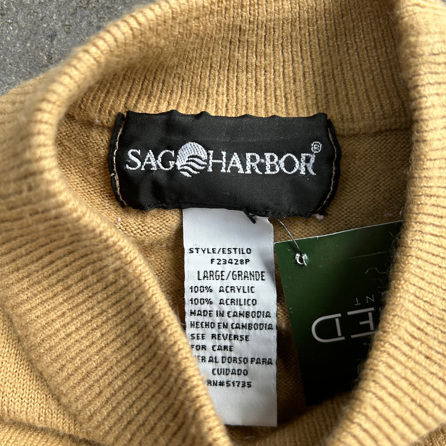Vintage Sag Harbor Ribbed Sweater