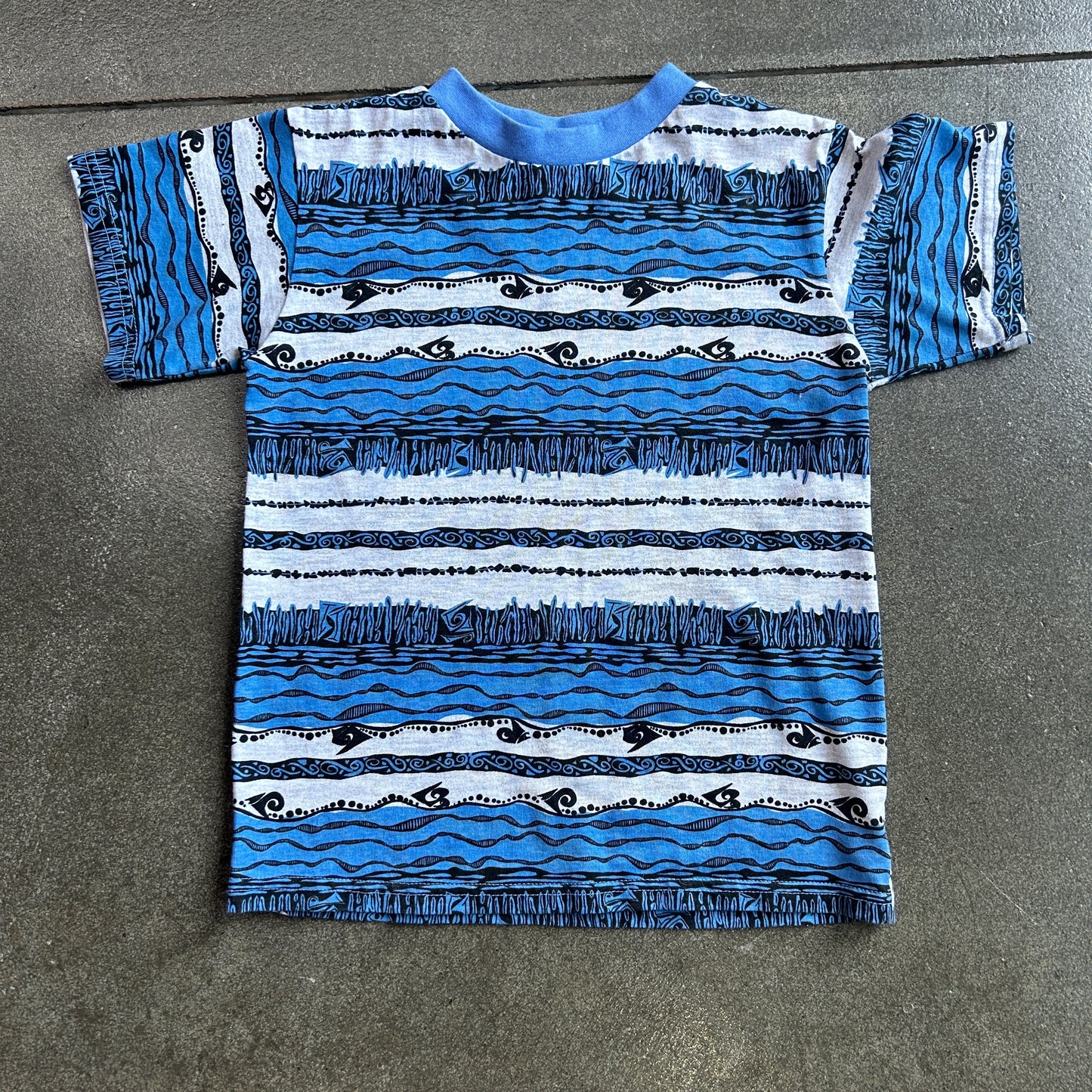 Vintage Blue Wave Baby Tee