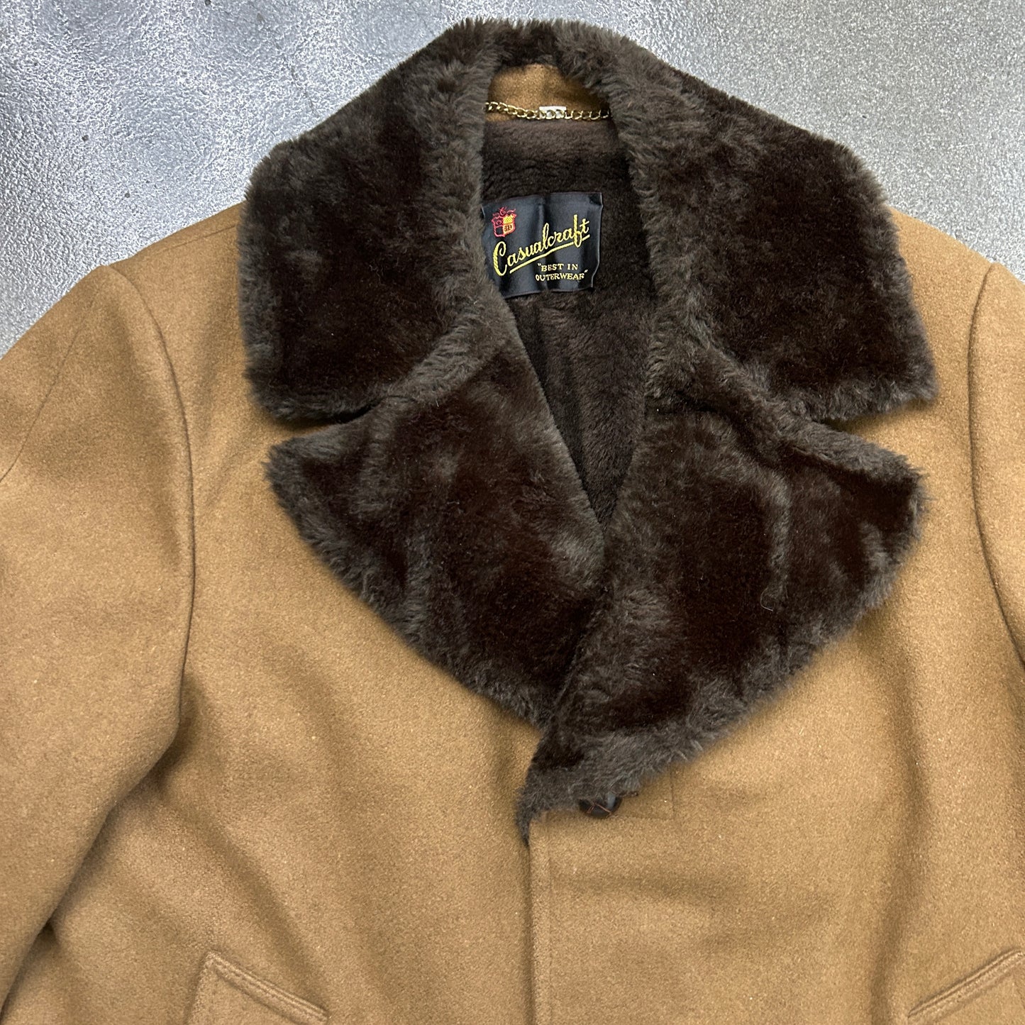 Vintage Casual Craft Fur Collar Coat