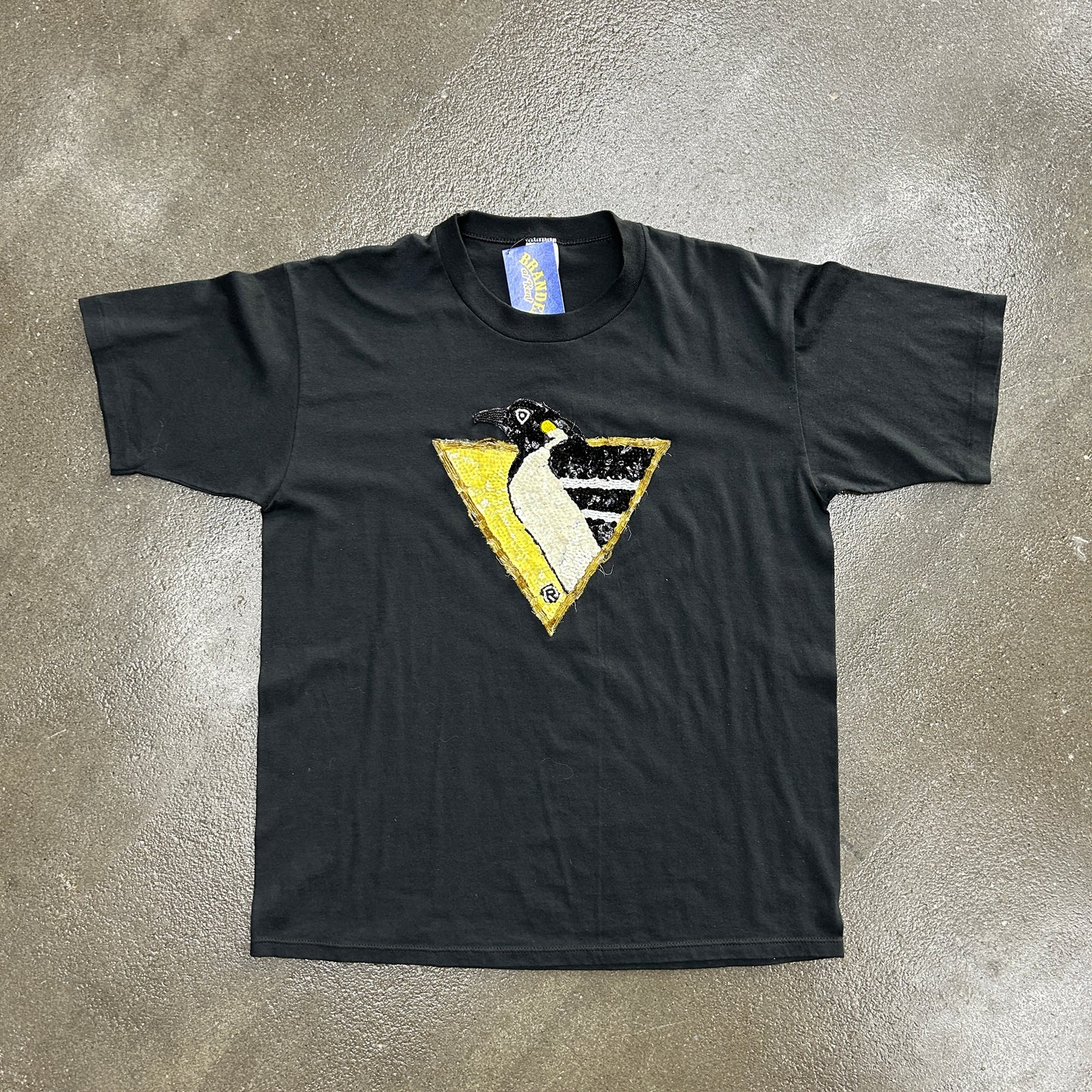 Vintage Sequin Pittsburgh Penguins Single Stitch Tee