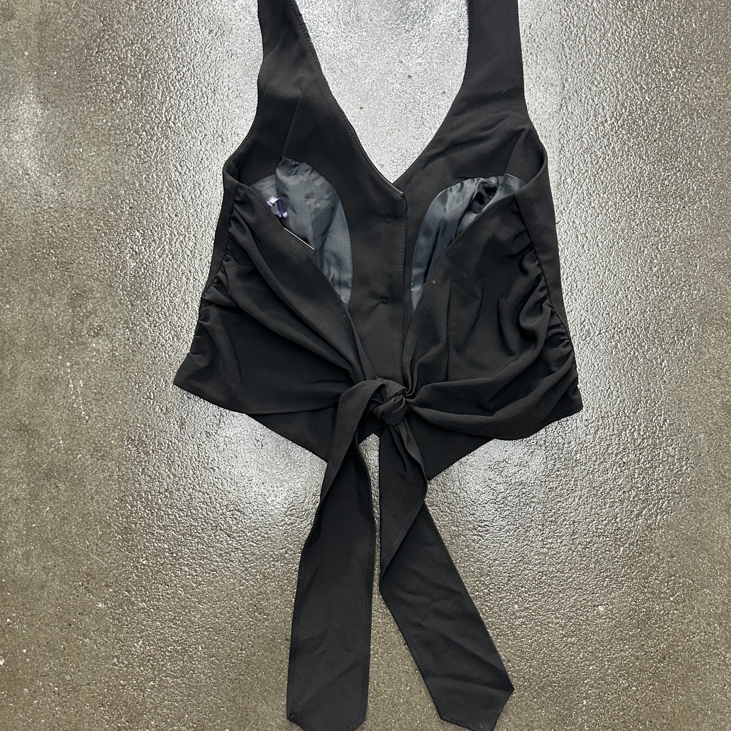 Vintage Wet Seal Black Button Up Vest