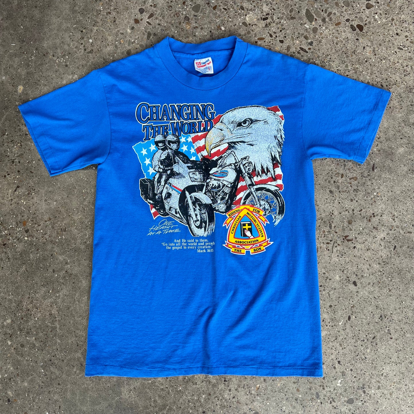 Vintage Patriotic Motorcycle Christian Tee