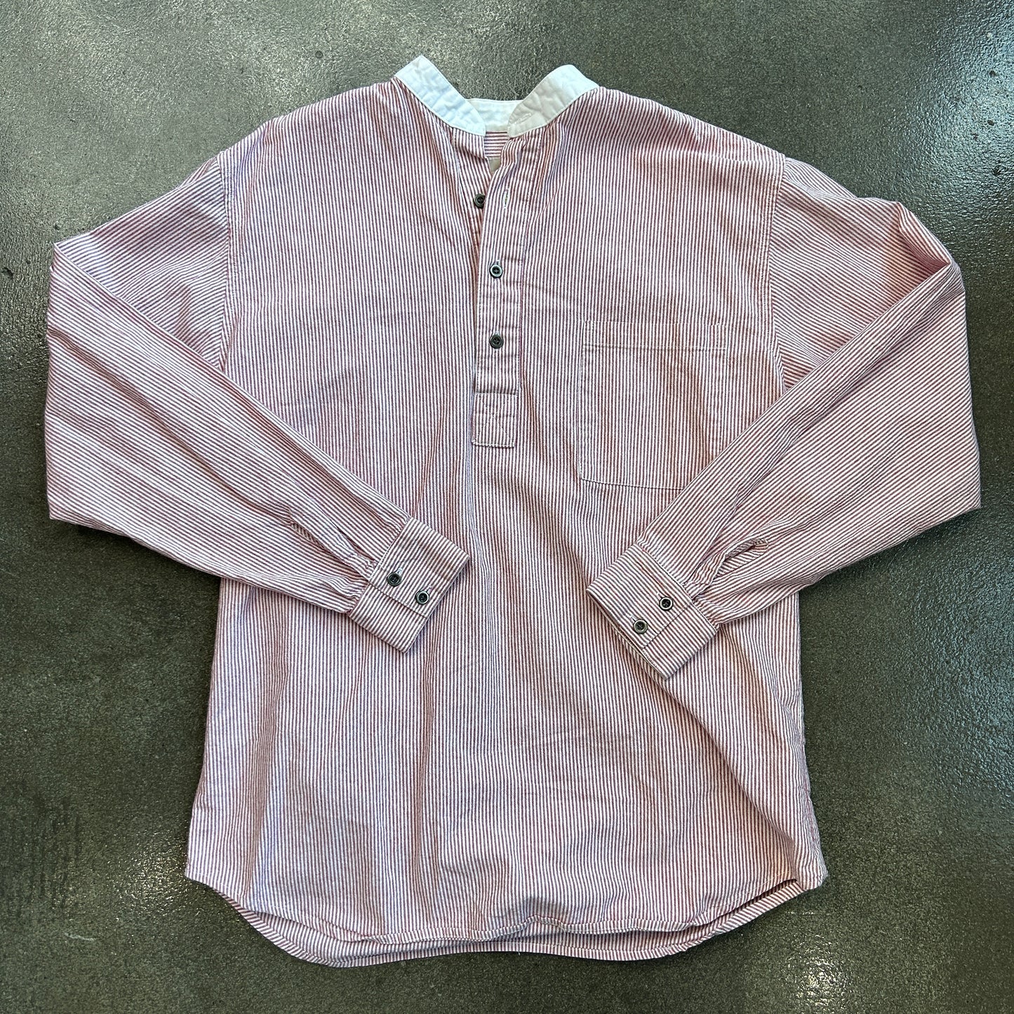 Vintage Lazy Ls Striped Button Up