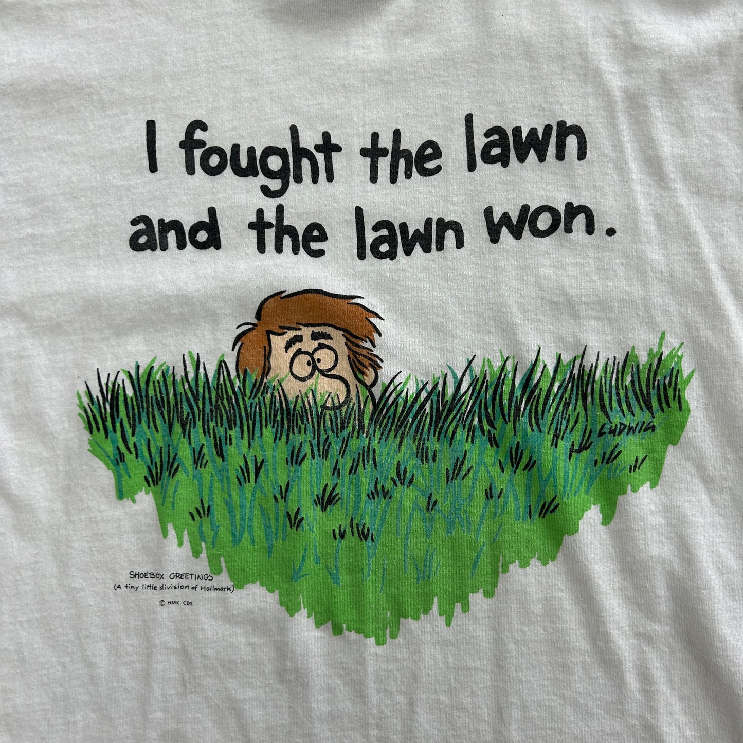 Vintage Lawn Mowing Slogan Tee