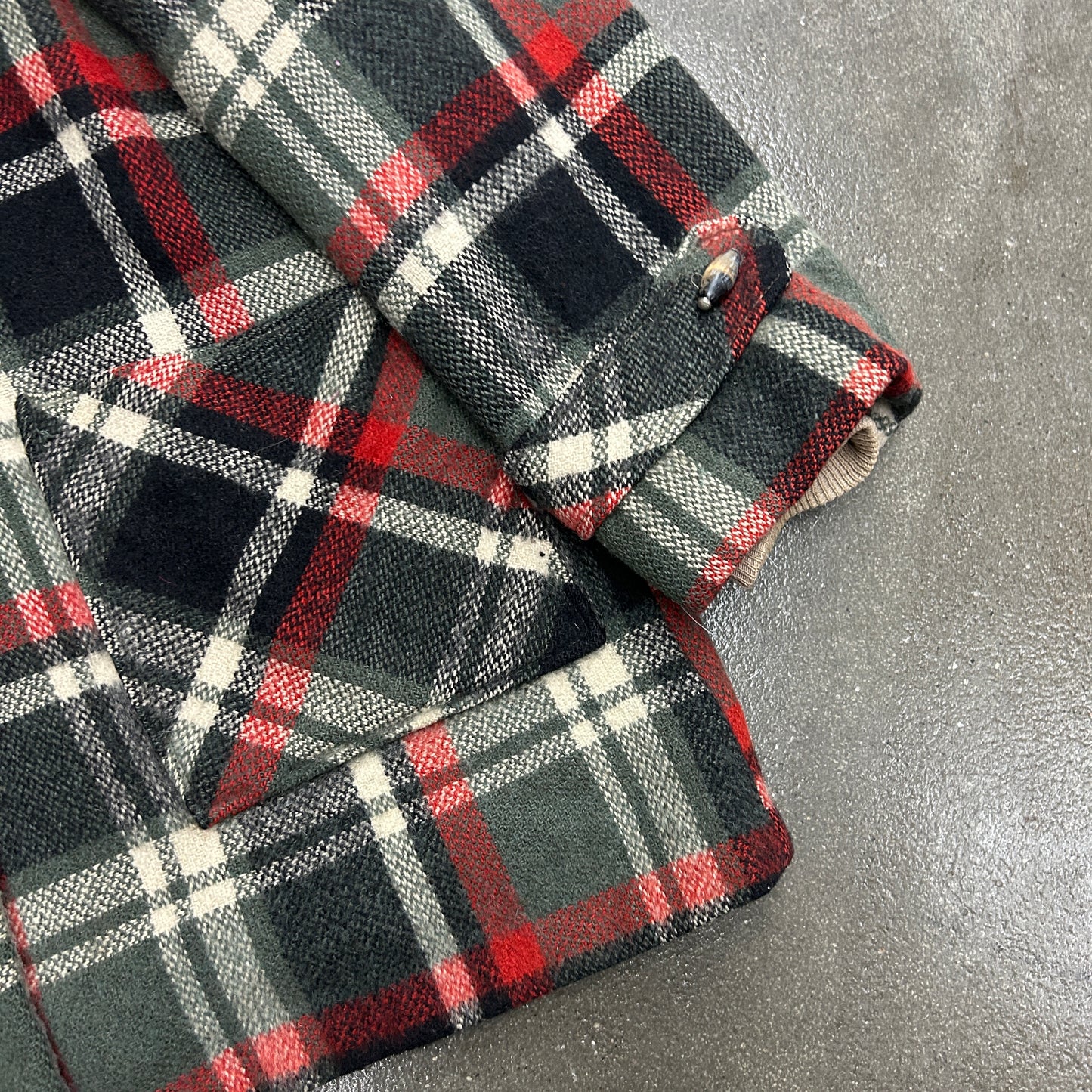 Vintage Plaid Wool Coat