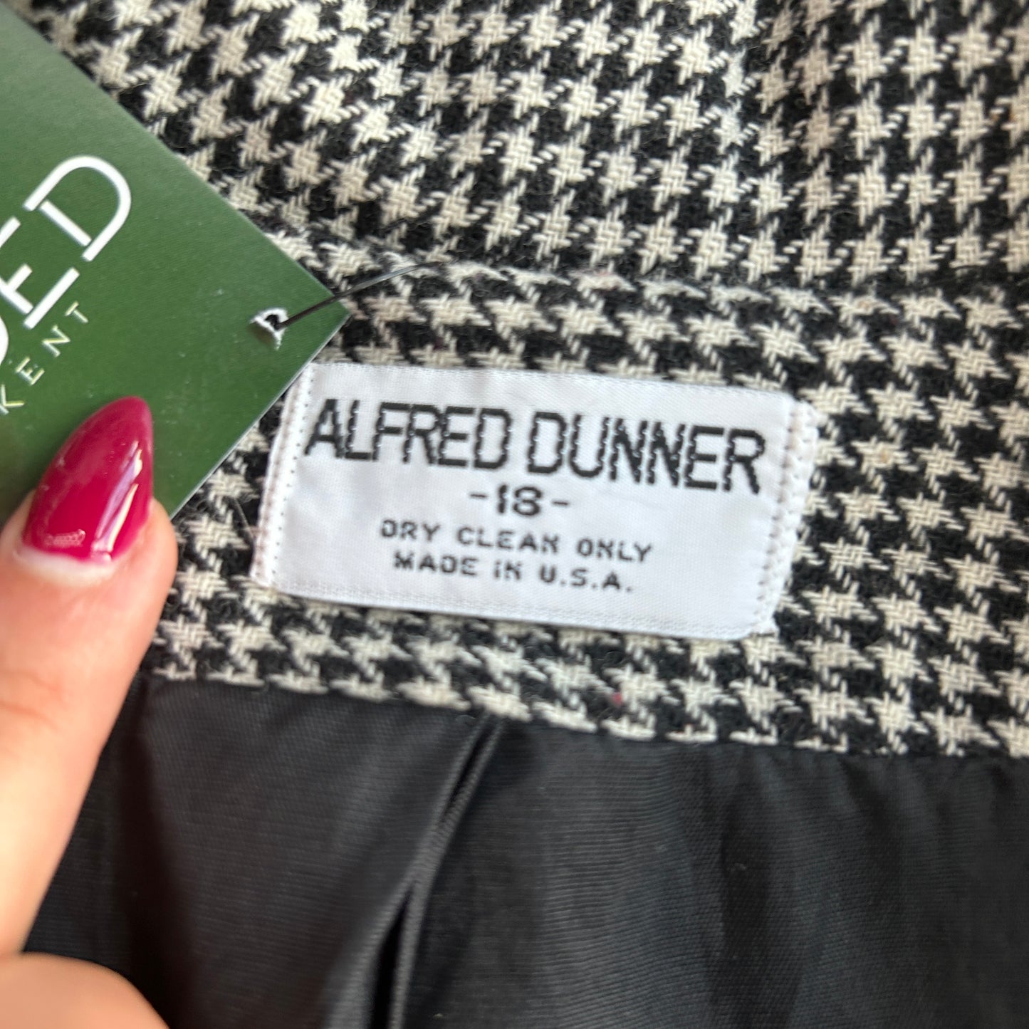 Vintage Alfred Dunner Houndstooth Blazer