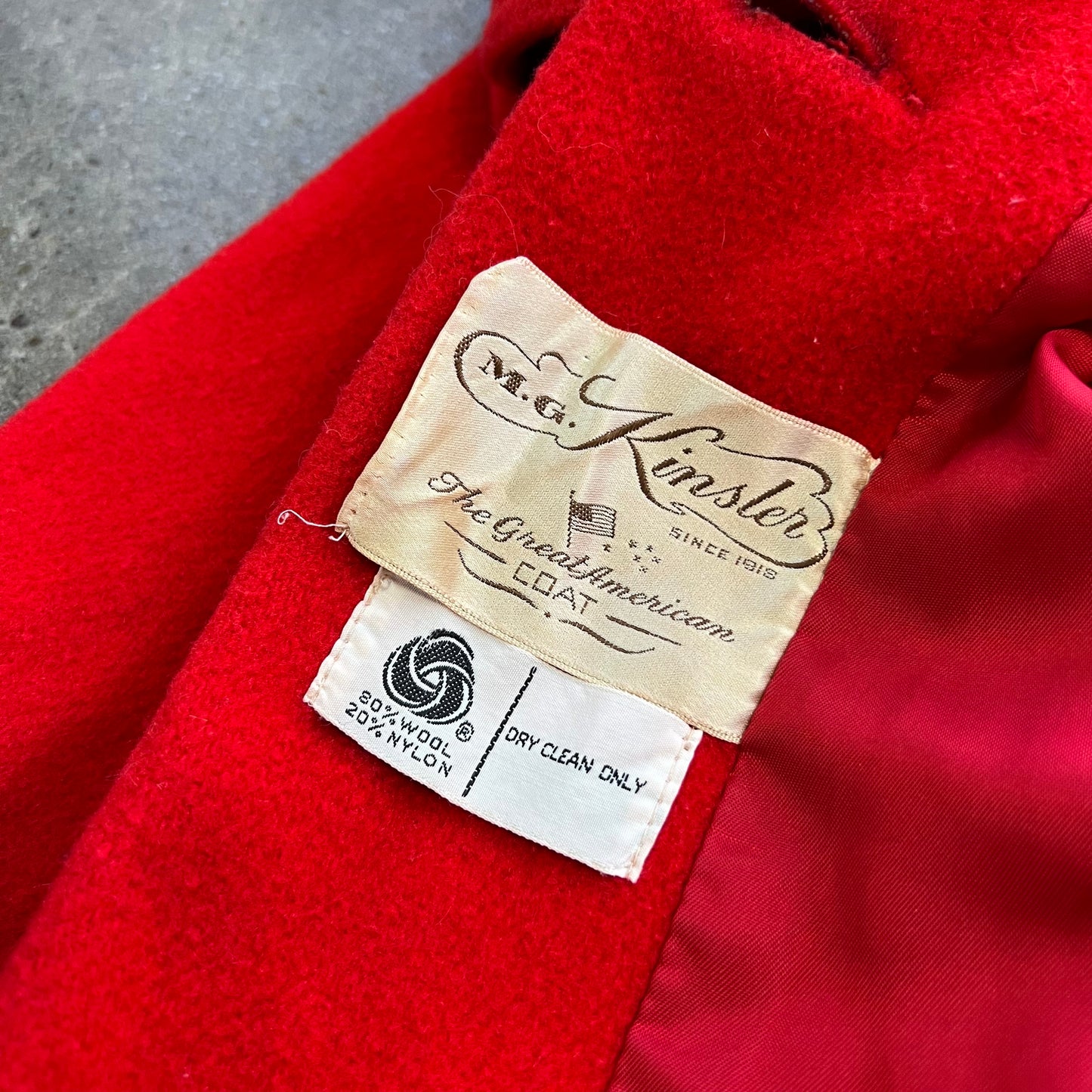 Vintage Kinsler Wool Trench Coat