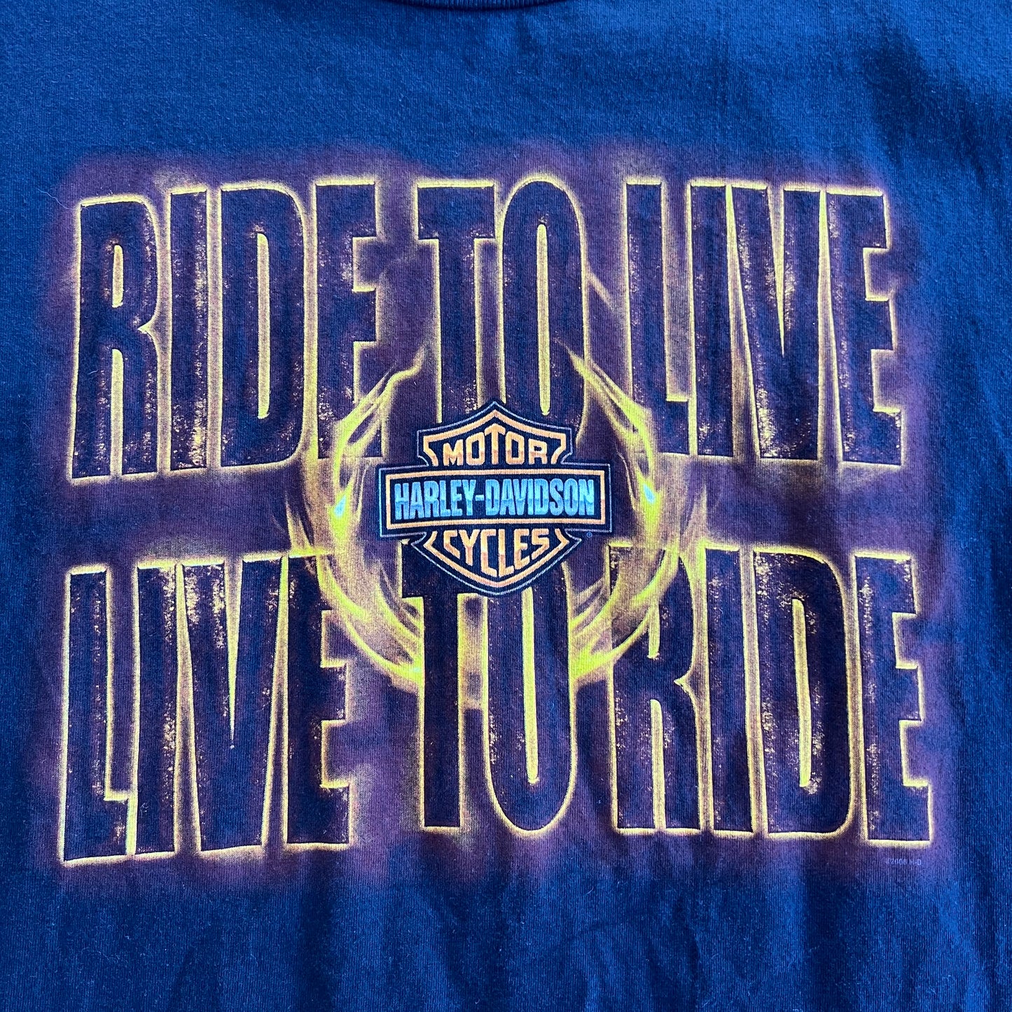 Harley Davidson “Ride to Live Live to Ride” 2005 Tee