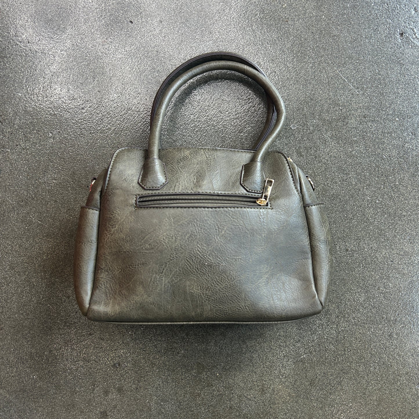 Vintage Olive Green Flower Embossed Purse