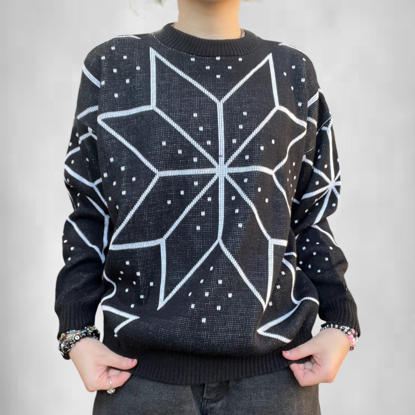 Vintage Cabin Creek Patterned Sweater