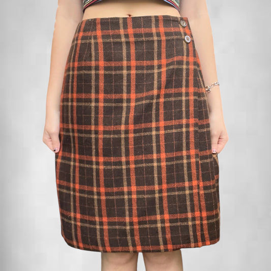 Vintage Michele Plaid Skirt