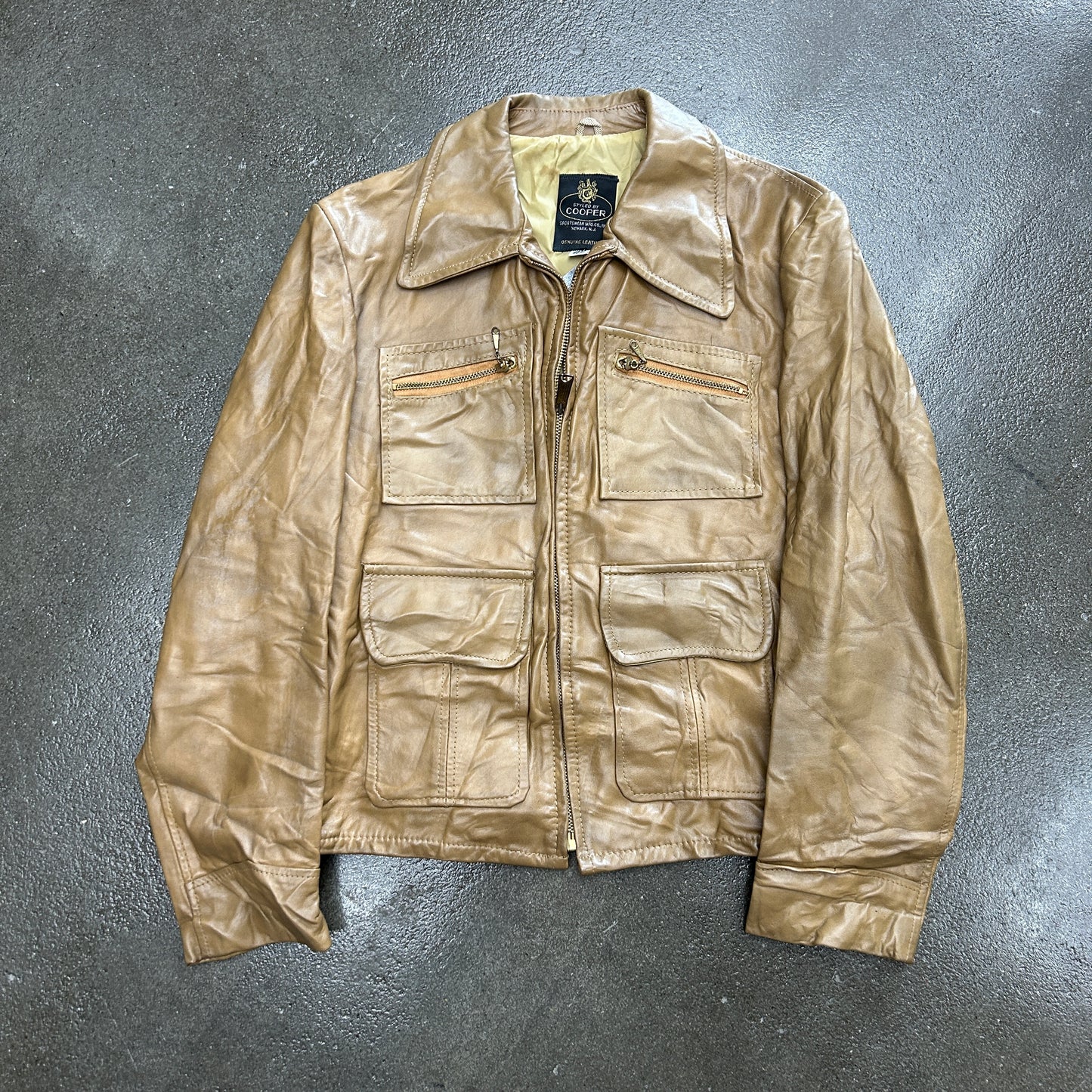 Vintage Cooper Leather Utility Jacket