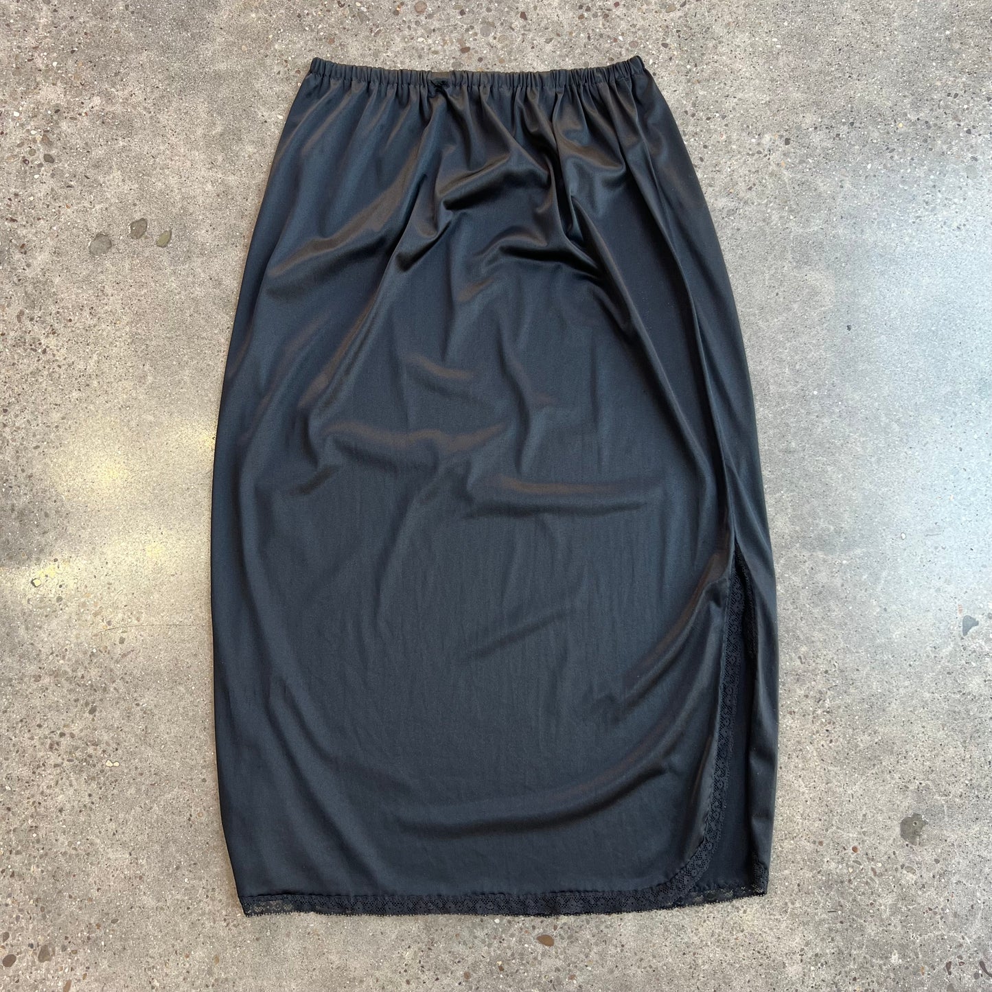 Vintage Black Slip Skirt