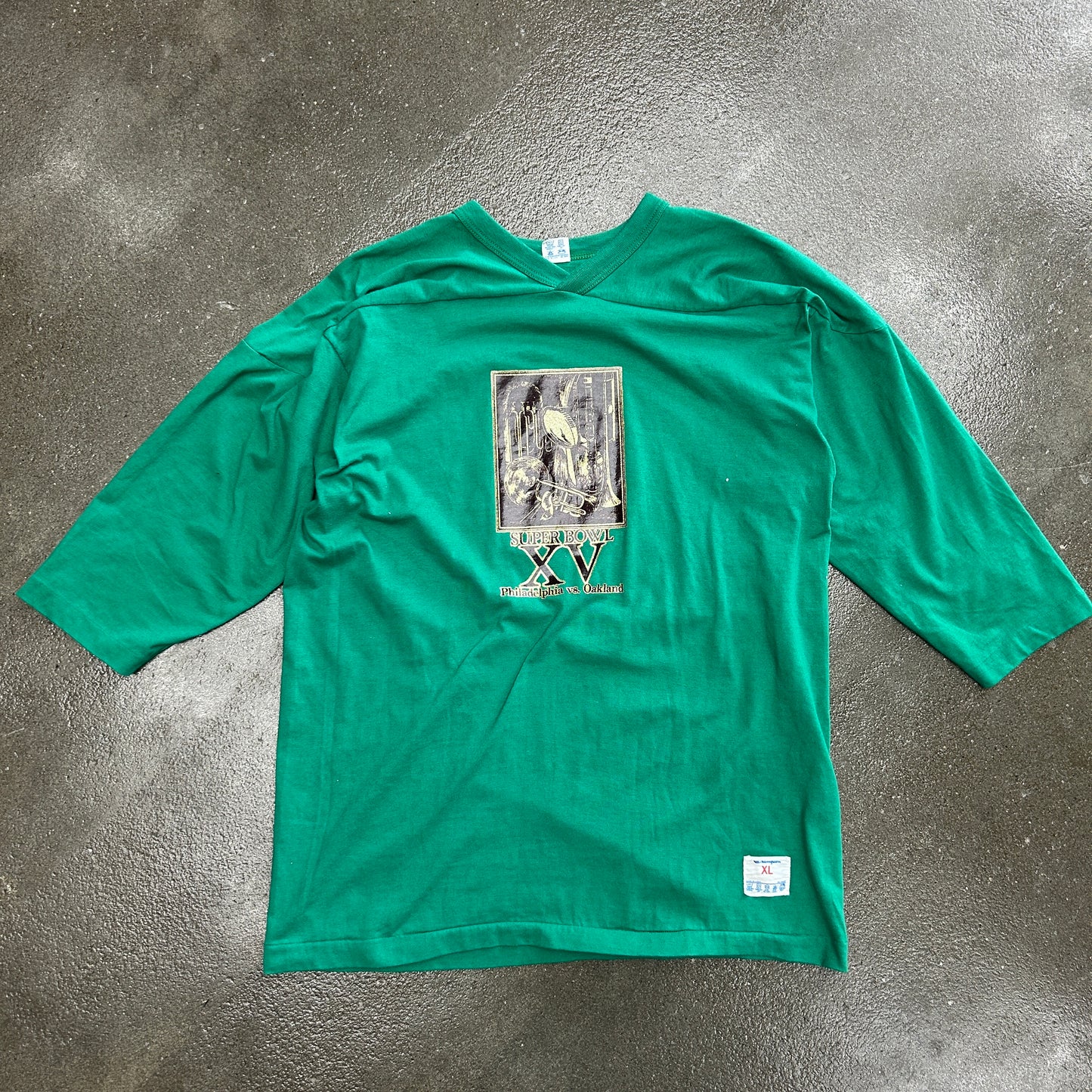 Vintage 80s Super Bowl XV Champion Philly Vs Oakland Tee