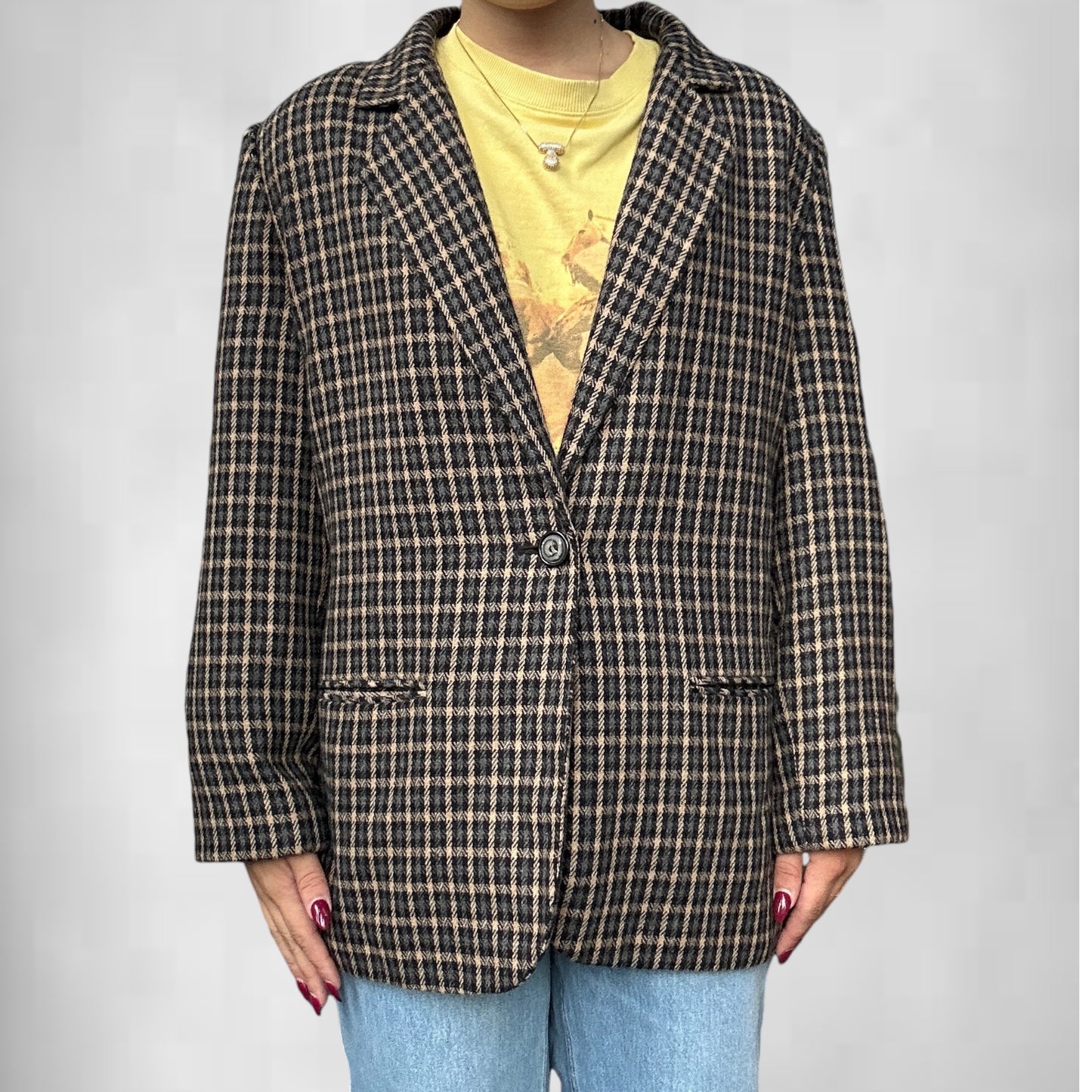 Vintage Sag Harbor Plaid Blazer