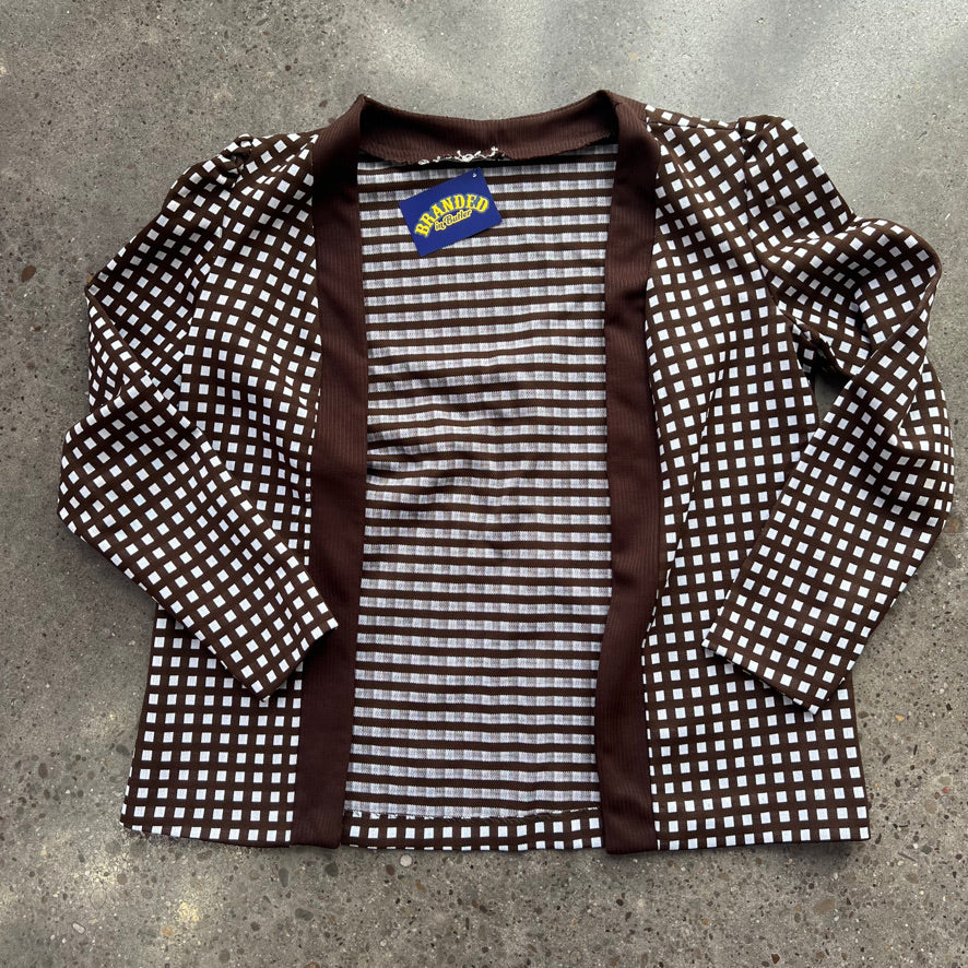 Vintage Brown Plaid Blazer