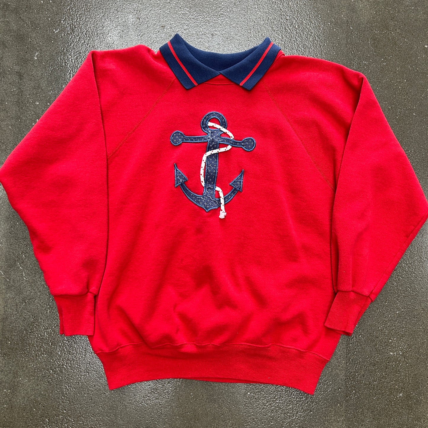 Vintage Anchor Collared Crewneck