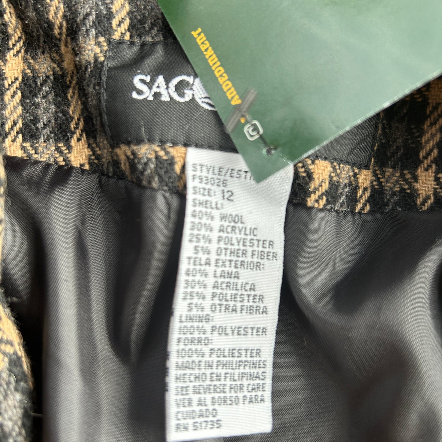 Vintage Sag Harbor Plaid Blazer