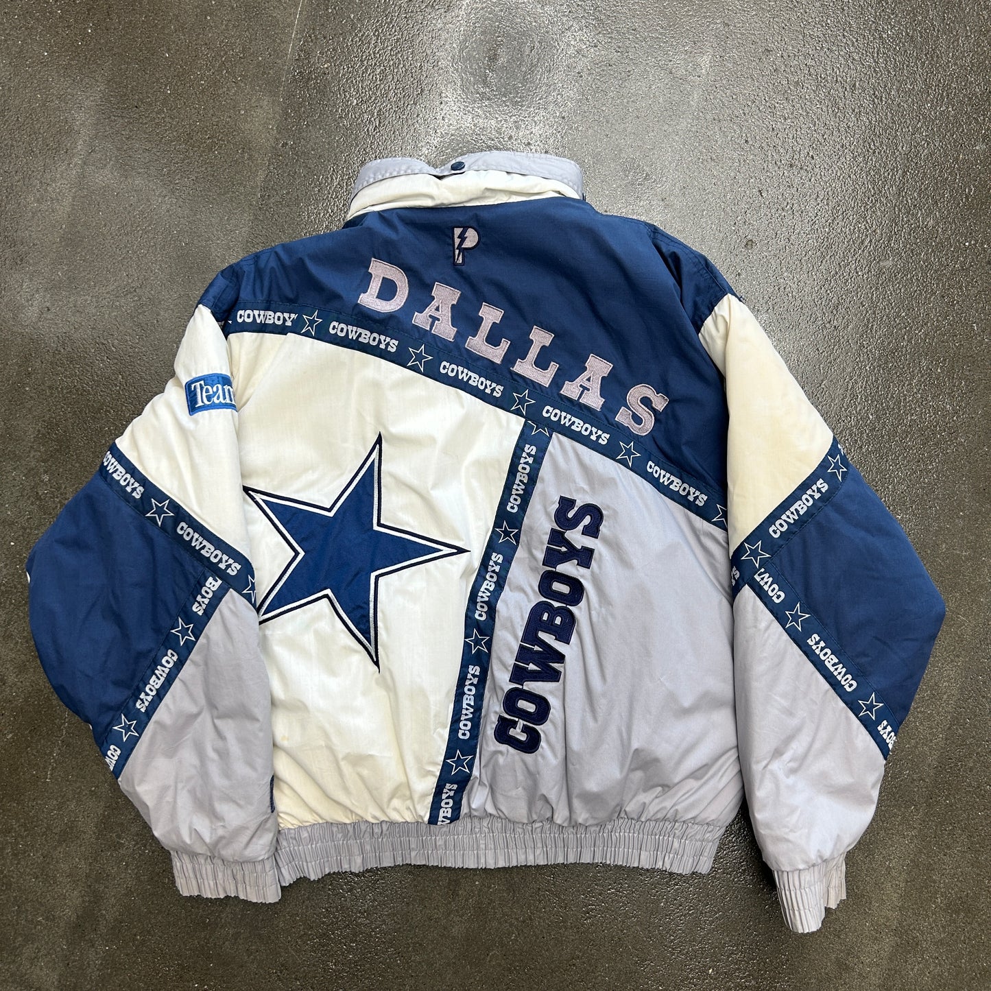 Vintage Dallas Cowboys Color Block Puffer