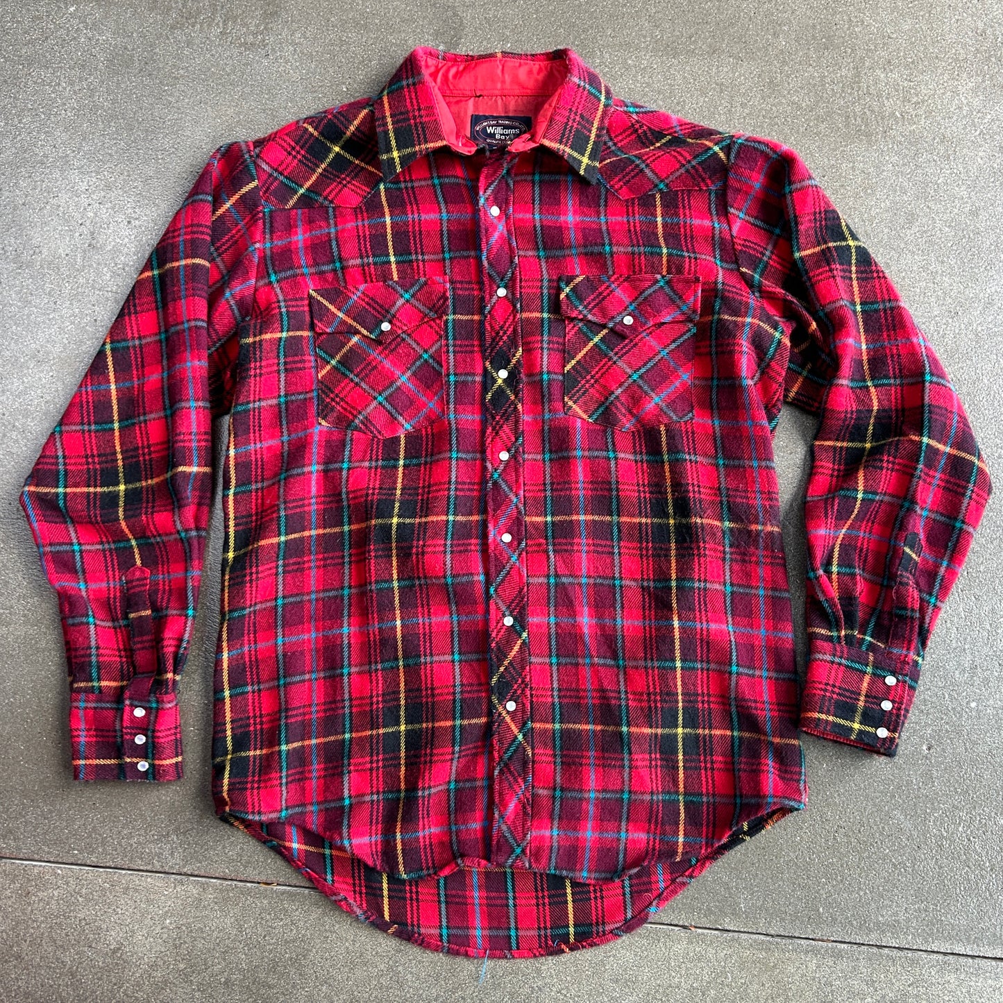 Vintage Plaid Williams Bay Snap Front Flannel