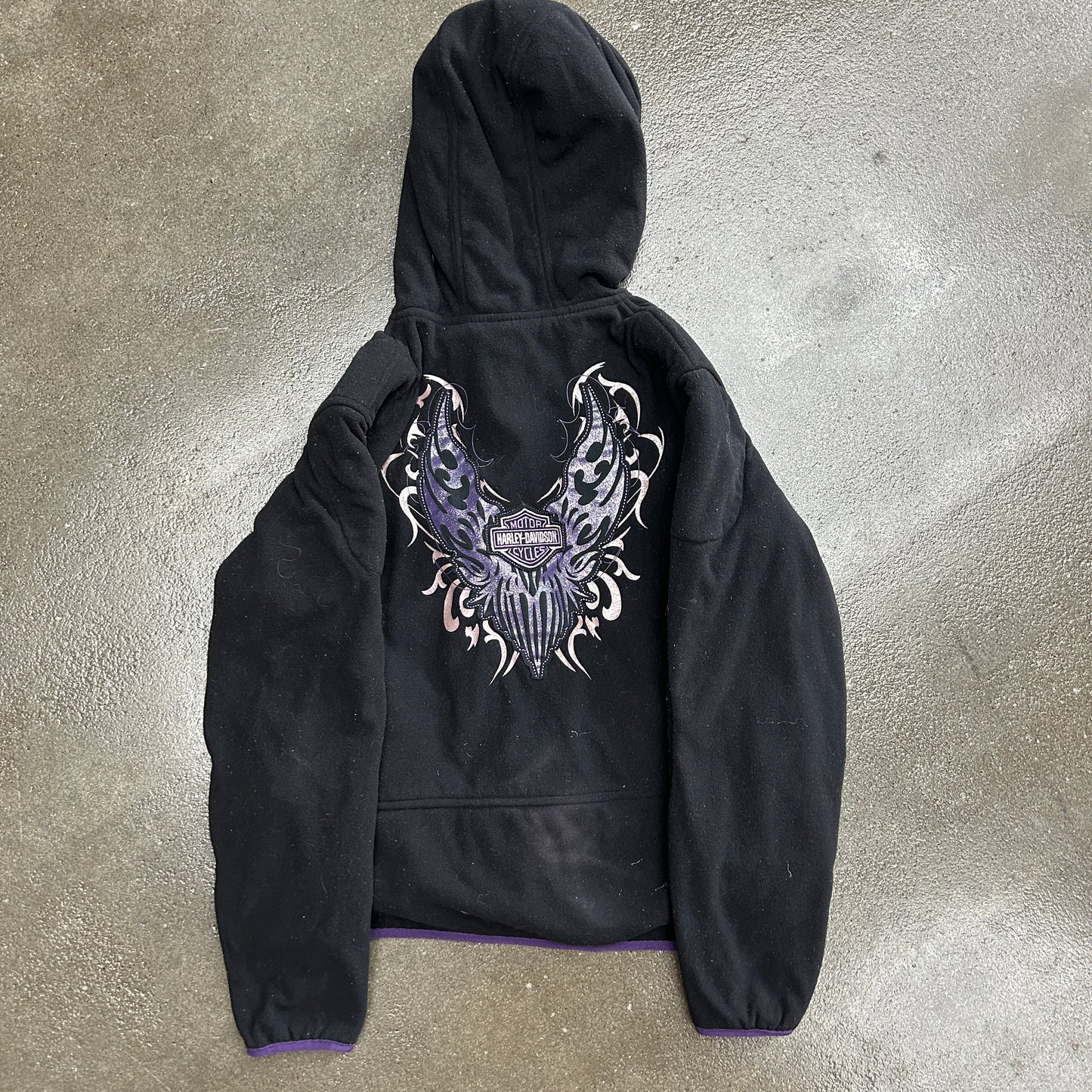 Y2K Harley Davidson Zip Up Fleece Jacket