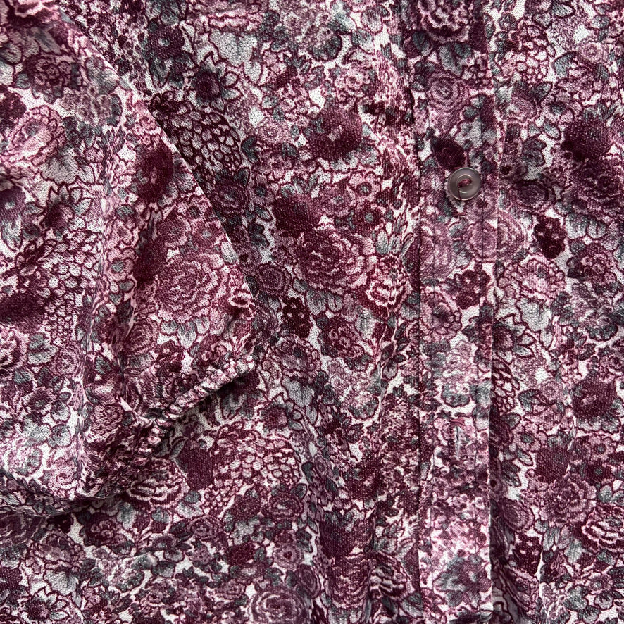 Vintage Purple Floral Button Up