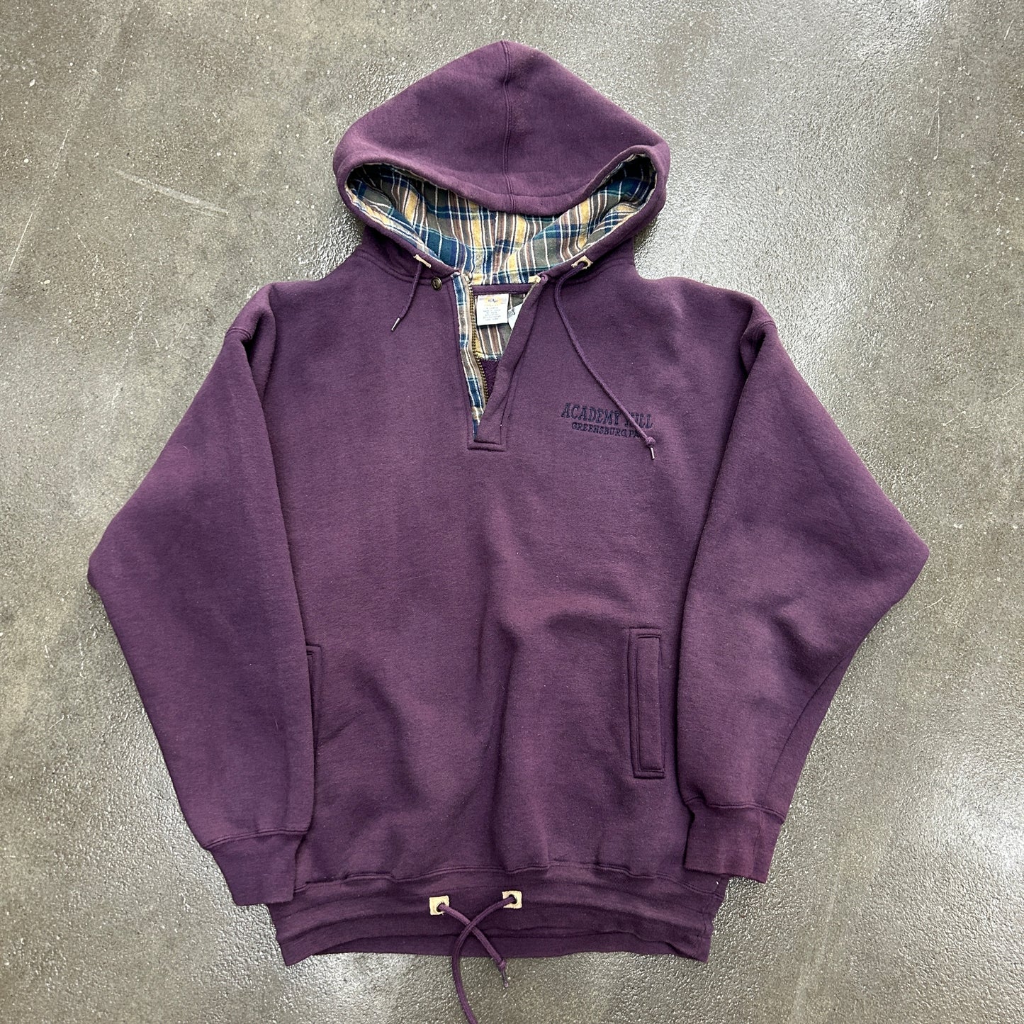 Vintage Academy Hill Quarter Zip Hoodie