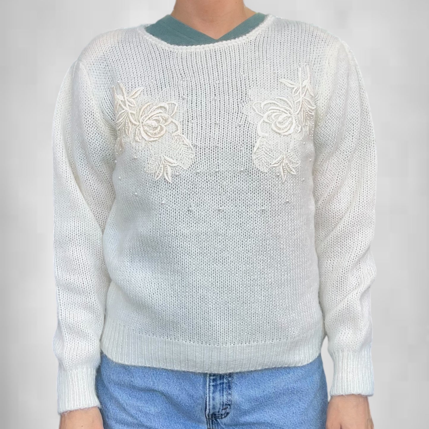Vintage Worthington Beaded Sweater