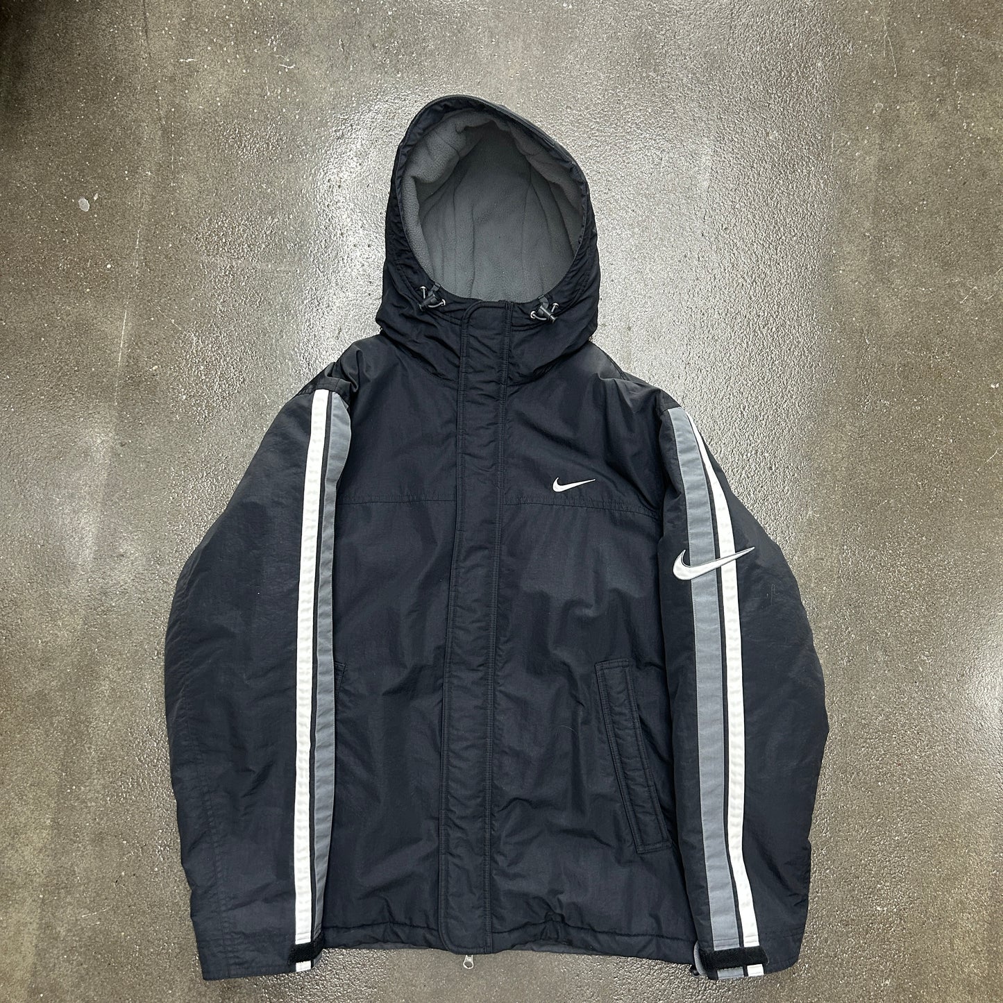 Vintage Heavyweight Fleece Lined Nike Hooded Coat