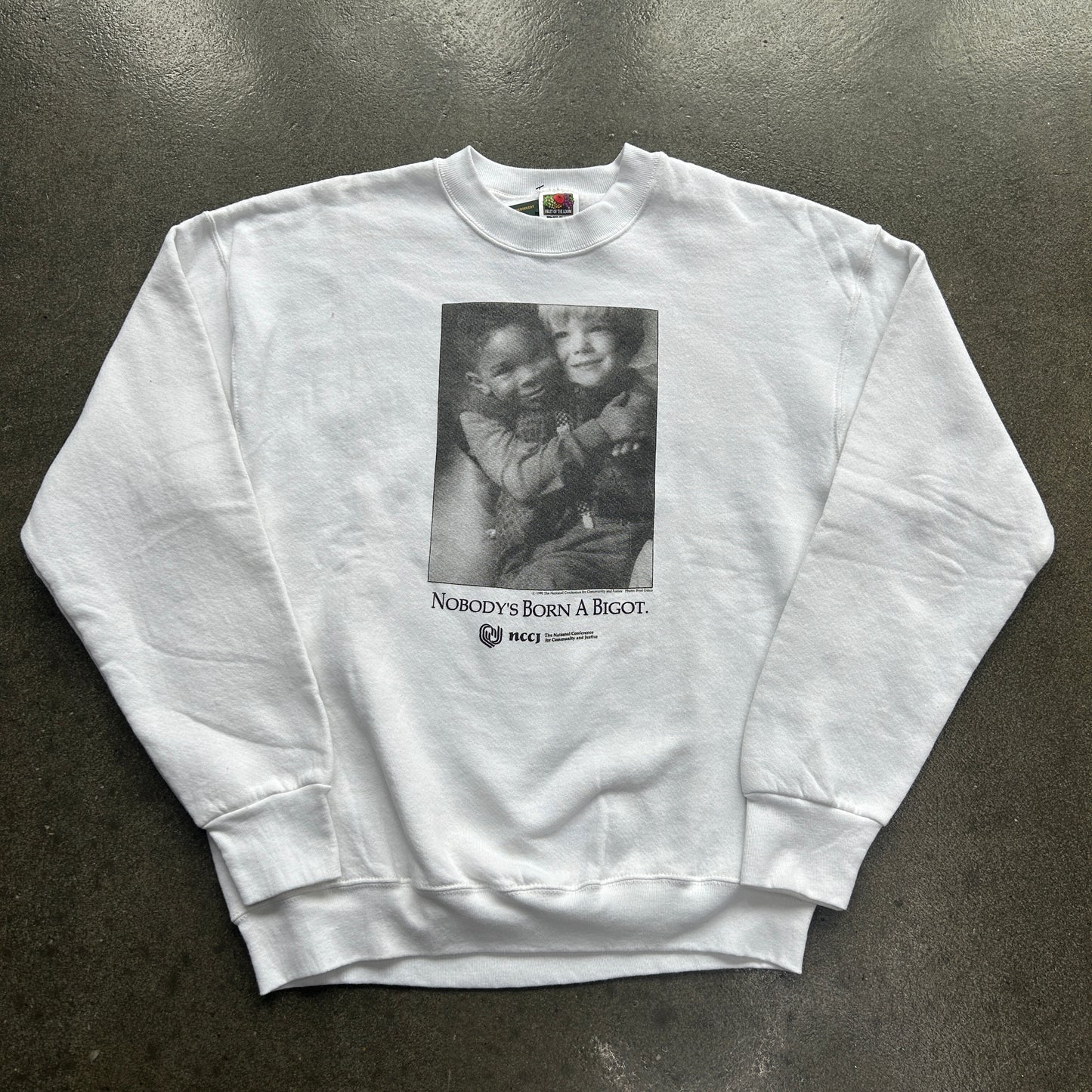 Vintage Nobody’s Born a Bigot Crewneck