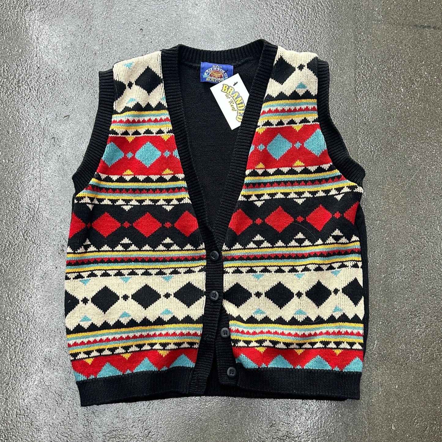 Vintage Best American Aztec Print Vest