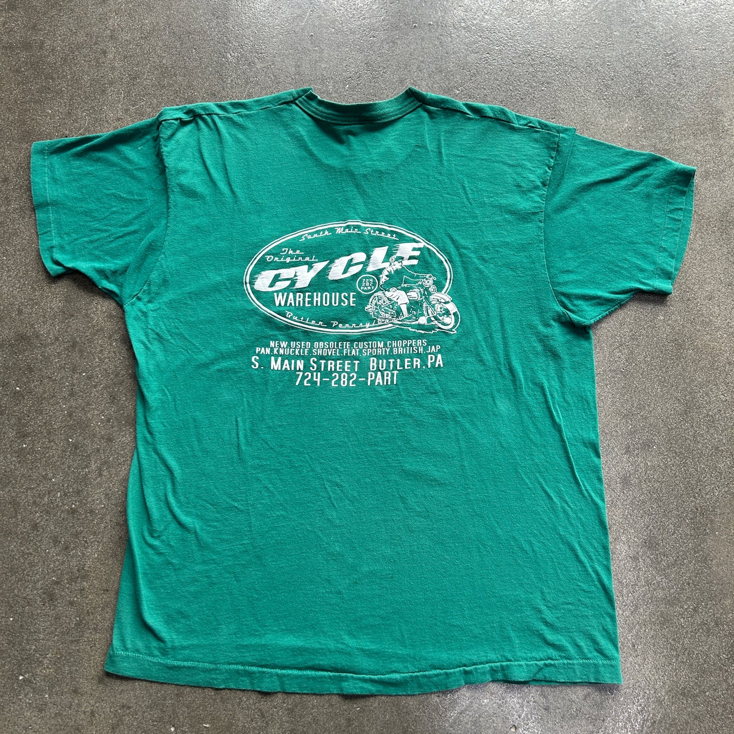 Vintage Cycle Warehouse Pocket Tee