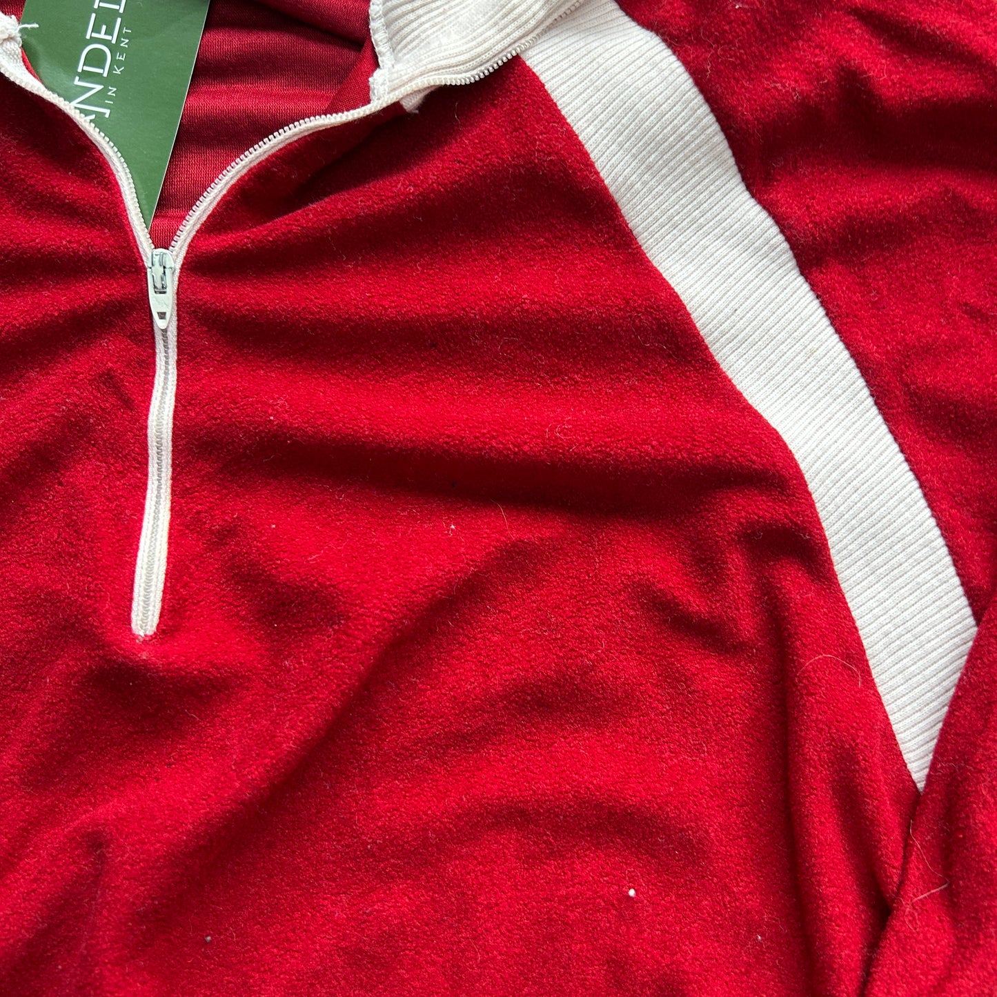 Vintage Red Quarter Zip Crewneck