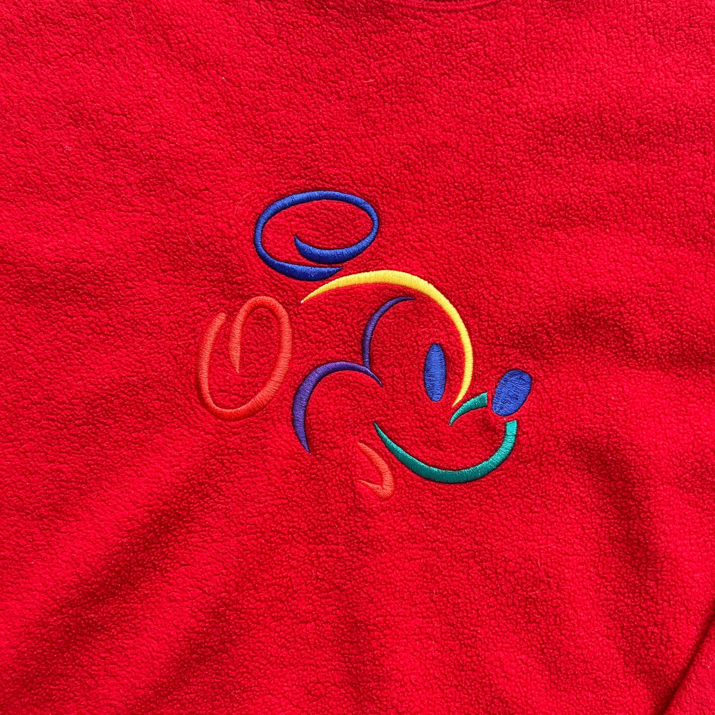 Vintage Embroidered Mickey Fleece Crewneck