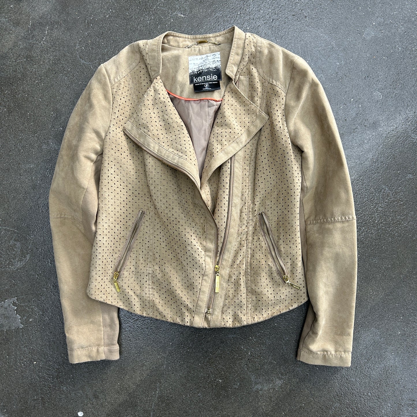 Kenzie Suede Bomber Jacket