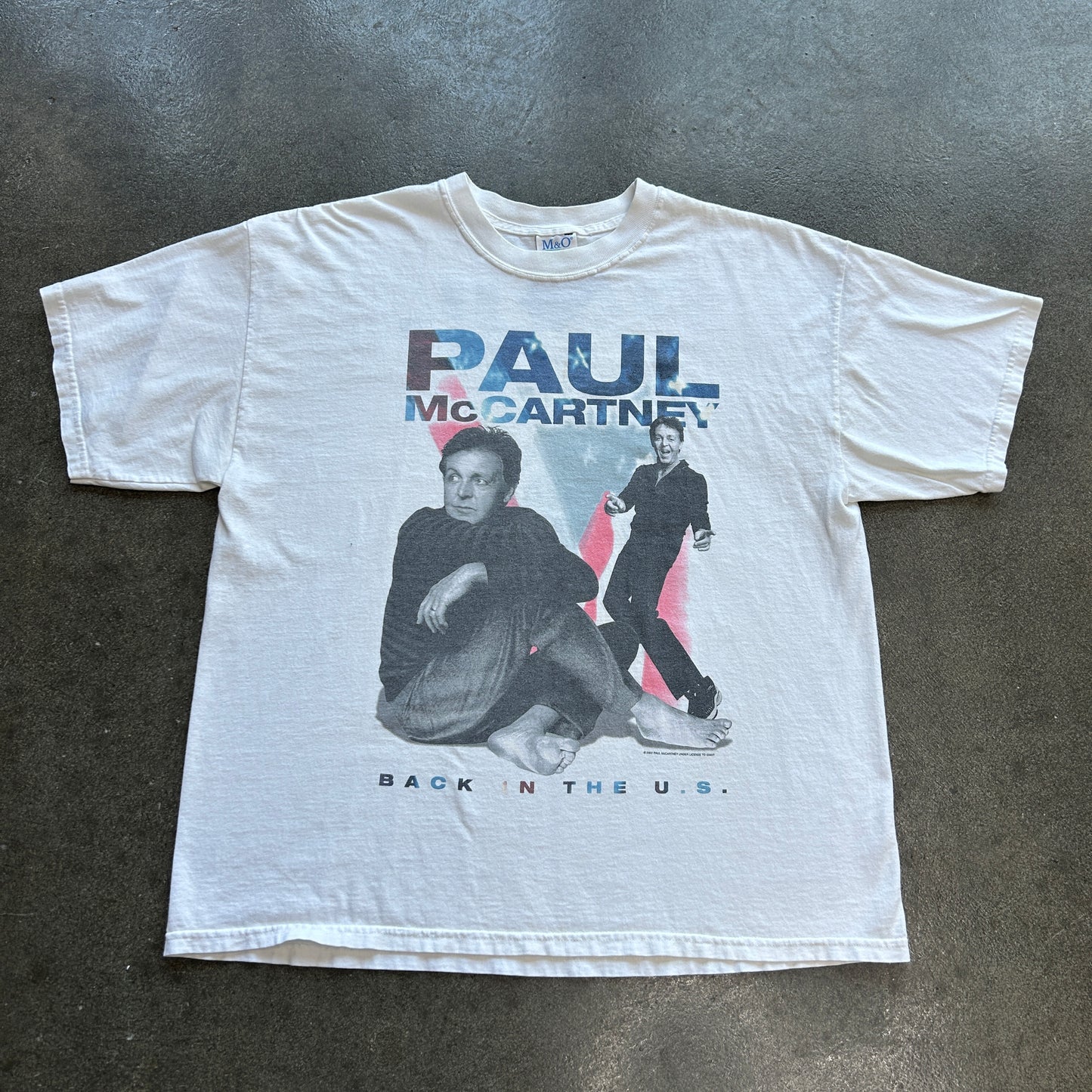 2002 Paul McCartney Back in the U.S. Tour Tee