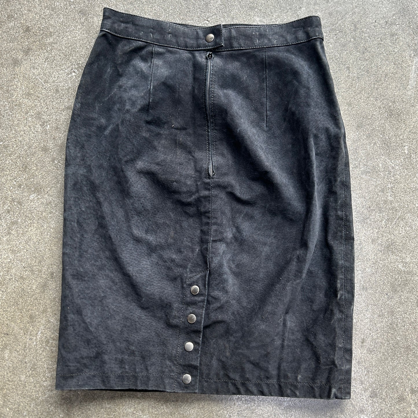 Vintage G III Suede Midi Skirt