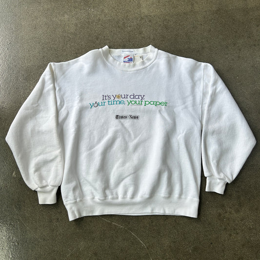 Vintage New York Times Your Day Crewneck