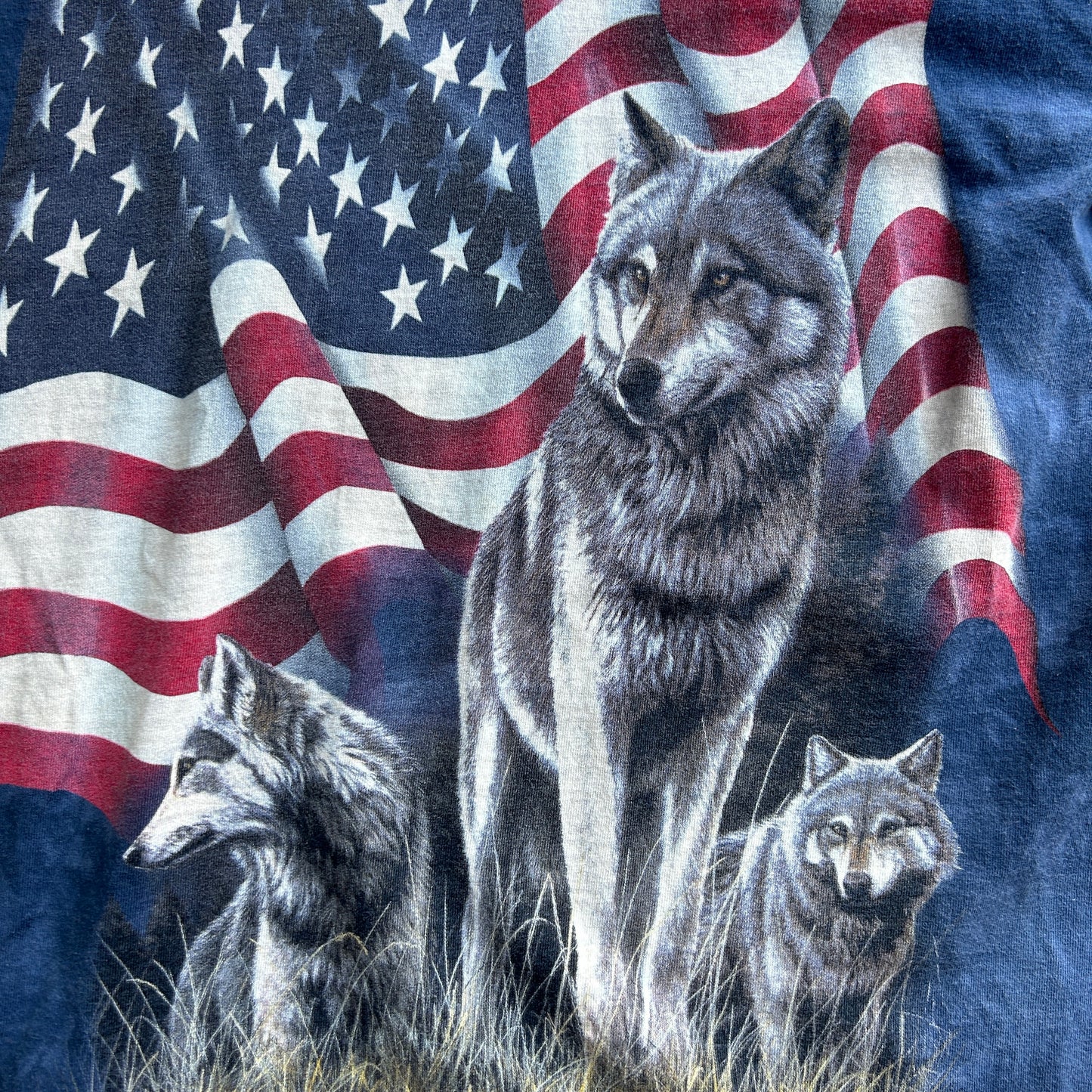 Vintage Wolf Flag Tee