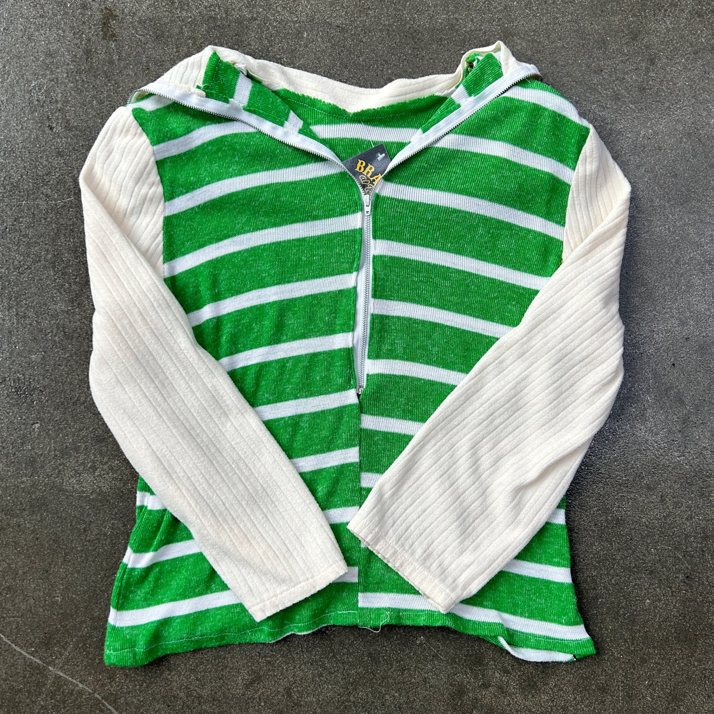 Vintage Striped Zip Up