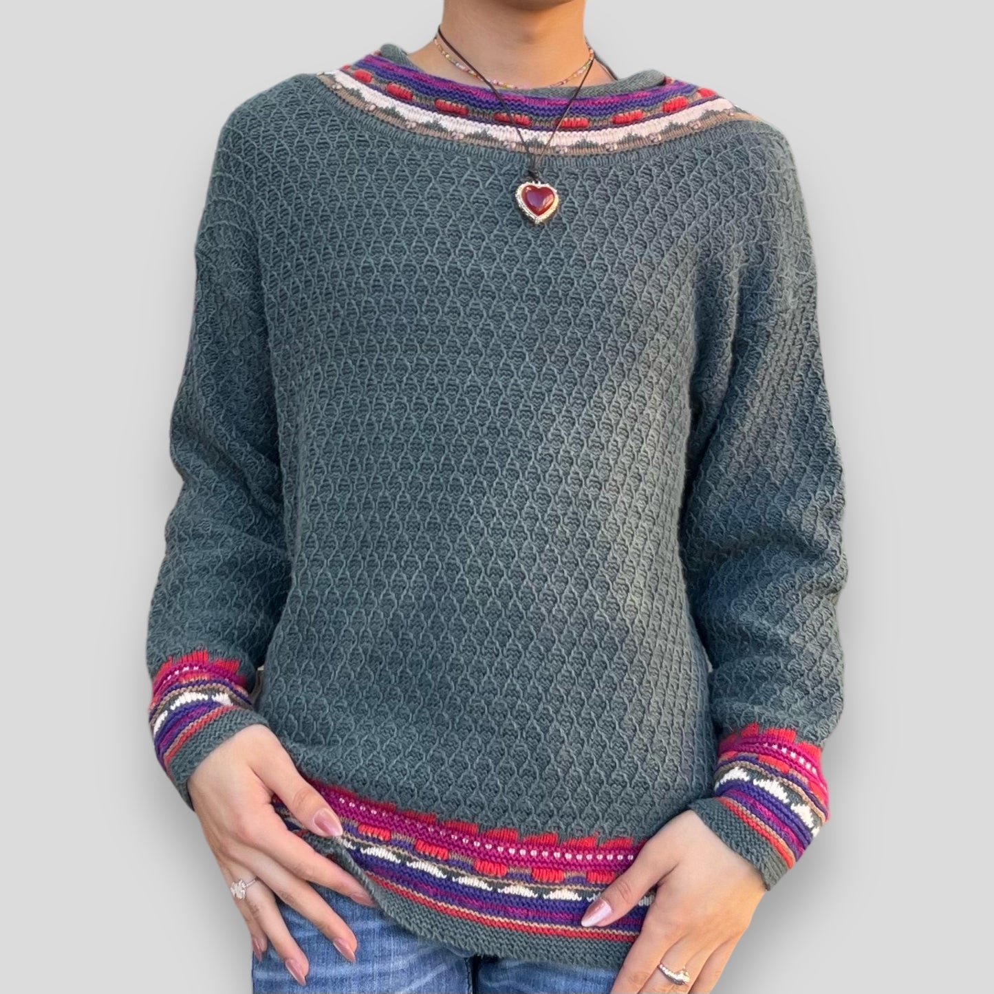 Vintage 1992 Segrets Patterned Sweater
