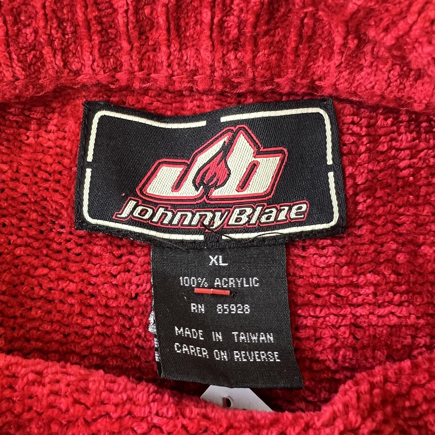 Vintage 90s Johnny Blaze Chenille Sweater