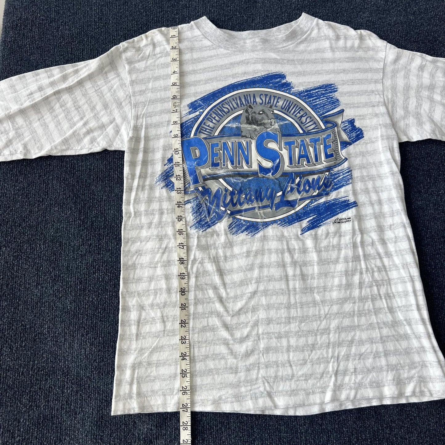 Vintage 90s Penn State Pinstripe Long Sleeve Tee
