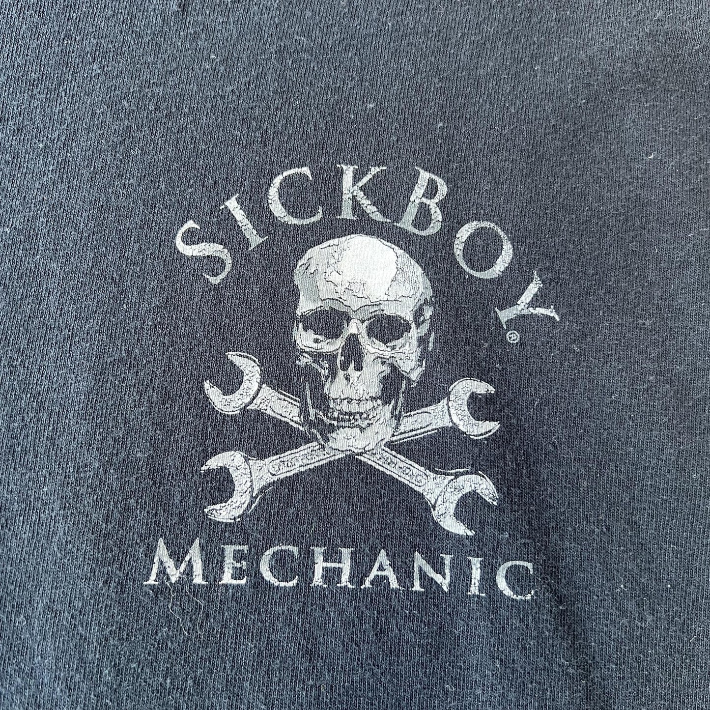 Sick Boy Mechanic Y2K Skull Biker Long Sleeve