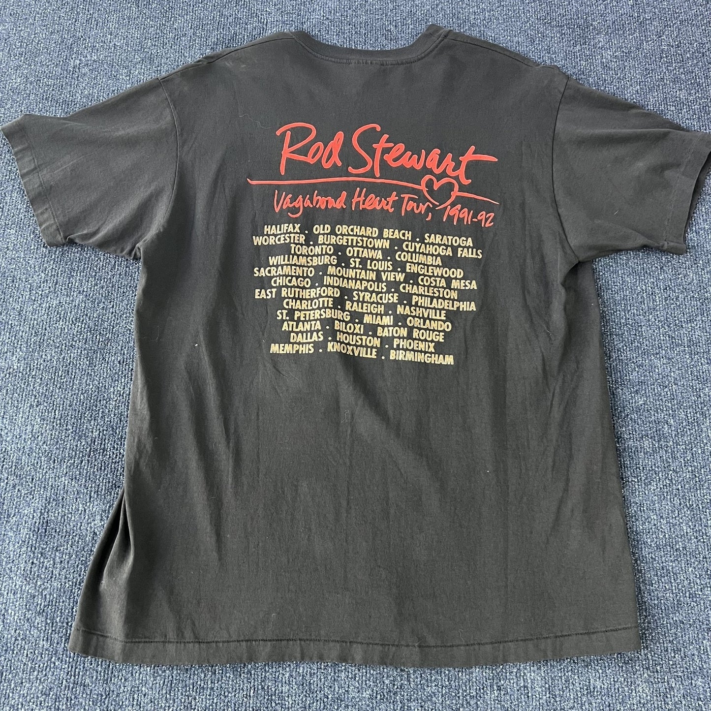 Vintage 90s Rod Stewart Vagabond Heart Tour Tee
